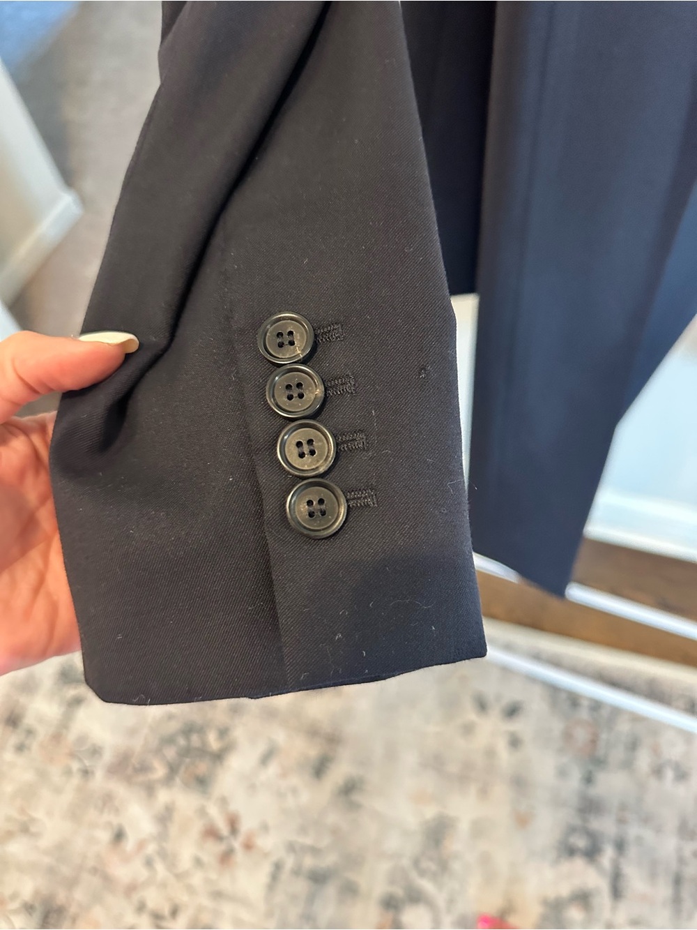 ANTONIO MELANI Navy Women's Two-Piece Suit Blazer & Pants - Picture 5 of 5